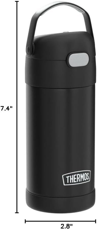 THERMOS FUNTAINER 16 Ounce Stainless Steel Vacuum Insulated Bottle with Wide Spout Lid, Galaxy Teal