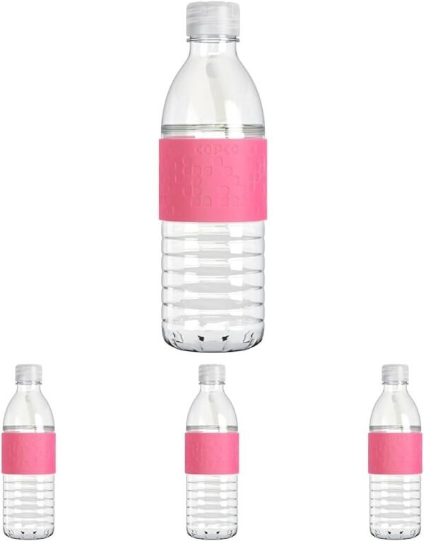 Copco Hydra Water Bottle with Spill-Resistant Lid, 16.9 oz - Reusable Tritan Non-Slip Sleeve, Twist-Open Body - BPA-Free, Leak-Proof, Durable & Portable for Gym, Office, School (Gray)