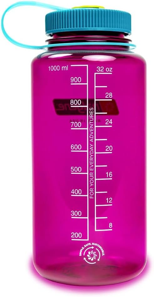 Nalgene Sustain Tritan BPA-Free Water Bottle Made with Material Derived From 50% Plastic Waste (using ISCC certified mass balance), 32 OZ, Wide Mouth
