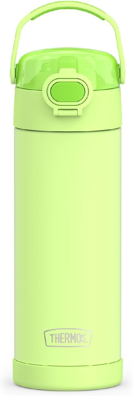 THERMOS FUNTAINER 16 Ounce Stainless Steel Vacuum Insulated Bottle with Wide Spout Lid, Galaxy Teal