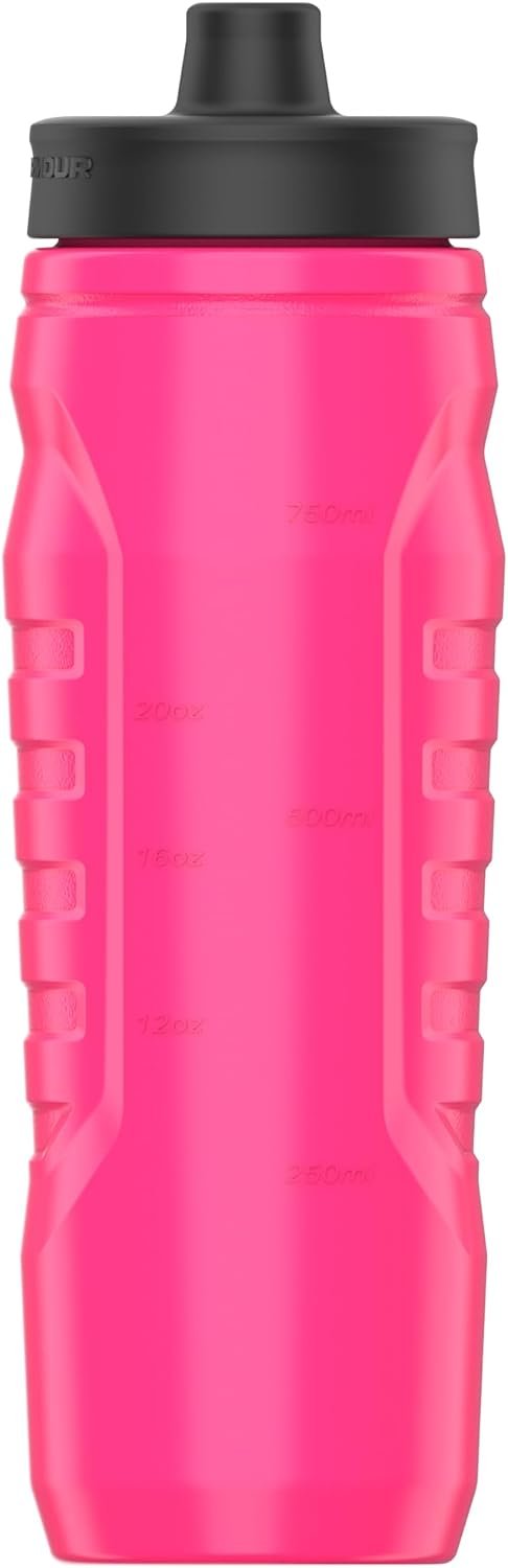 Under Armour Squeeze Water Bottles, 32 oz Water Bottles, Sideline Sports Water Bottle with Quick-Shot Lid, Quick & Easy Hydration, Gym Water Bottles, Squeeze Bottle, 1 32oz Bottle