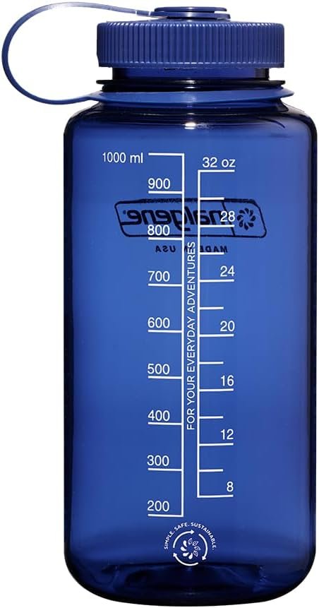 Nalgene Sustain Tritan BPA-Free Water Bottle Made with Material Derived From 50% Plastic Waste (using ISCC certified mass balance), 32 OZ, Wide Mouth