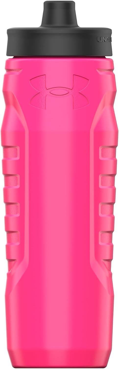 Under Armour Squeeze Water Bottles, 32 oz Water Bottles, Sideline Sports Water Bottle with Quick-Shot Lid, Quick & Easy Hydration, Gym Water Bottles, Squeeze Bottle, 1 32oz Bottle