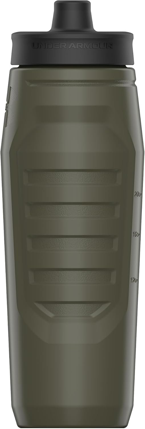 Under Armour Squeeze Water Bottles, 32 oz Water Bottles, Sideline Sports Water Bottle with Quick-Shot Lid, Quick & Easy Hydration, Gym Water Bottles, Squeeze Bottle, 1 32oz Bottle