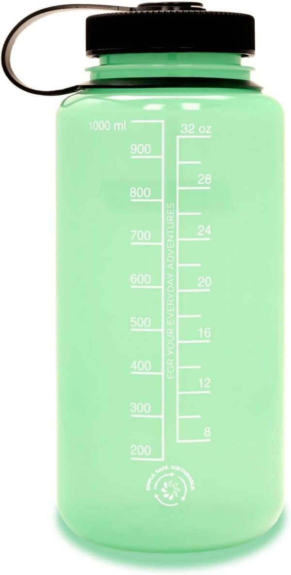Nalgene Sustain Tritan BPA-Free Water Bottle Made with Material Derived From 50% Plastic Waste (using ISCC certified mass balance), 32 OZ, Wide Mouth