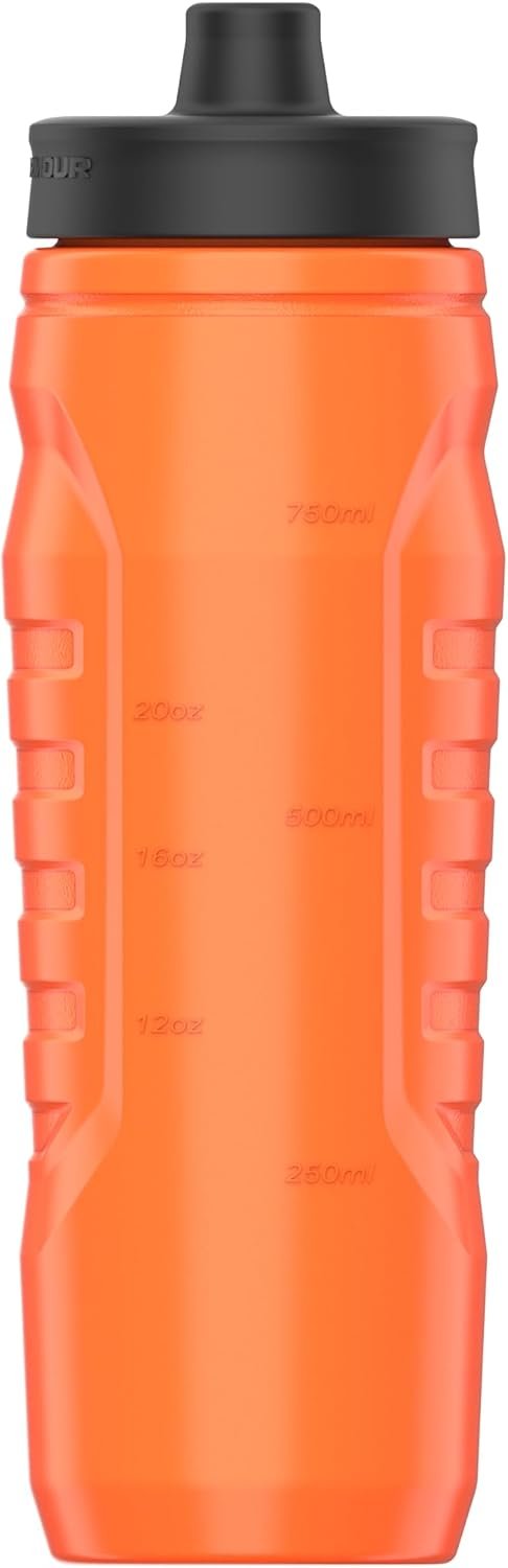 Under Armour Squeeze Water Bottles, 32 oz Water Bottles, Sideline Sports Water Bottle with Quick-Shot Lid, Quick & Easy Hydration, Gym Water Bottles, Squeeze Bottle, 1 32oz Bottle