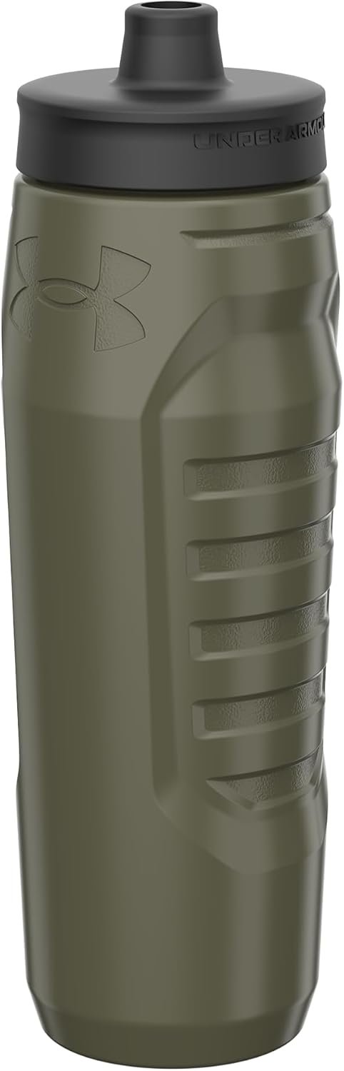 Under Armour Squeeze Water Bottles, 32 oz Water Bottles, Sideline Sports Water Bottle with Quick-Shot Lid, Quick & Easy Hydration, Gym Water Bottles, Squeeze Bottle, 1 32oz Bottle