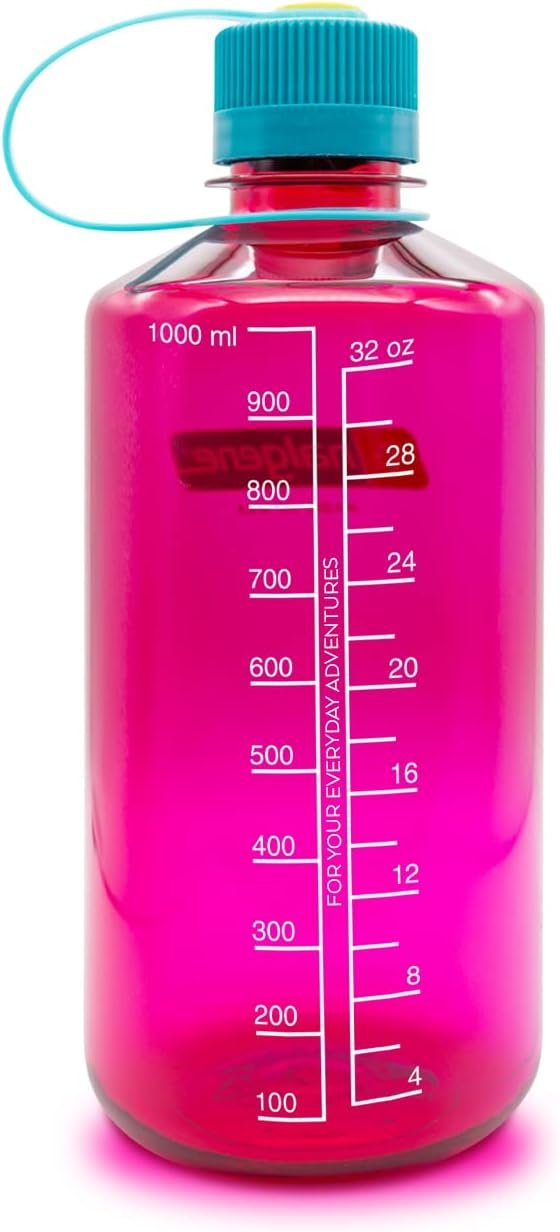 Nalgene Leak Proof Tritan BPA-Free Water Bottle - 32 oz Narrow Mouth - Made in the USA for Outdoor Use & Daily Hydration (Amethyst)