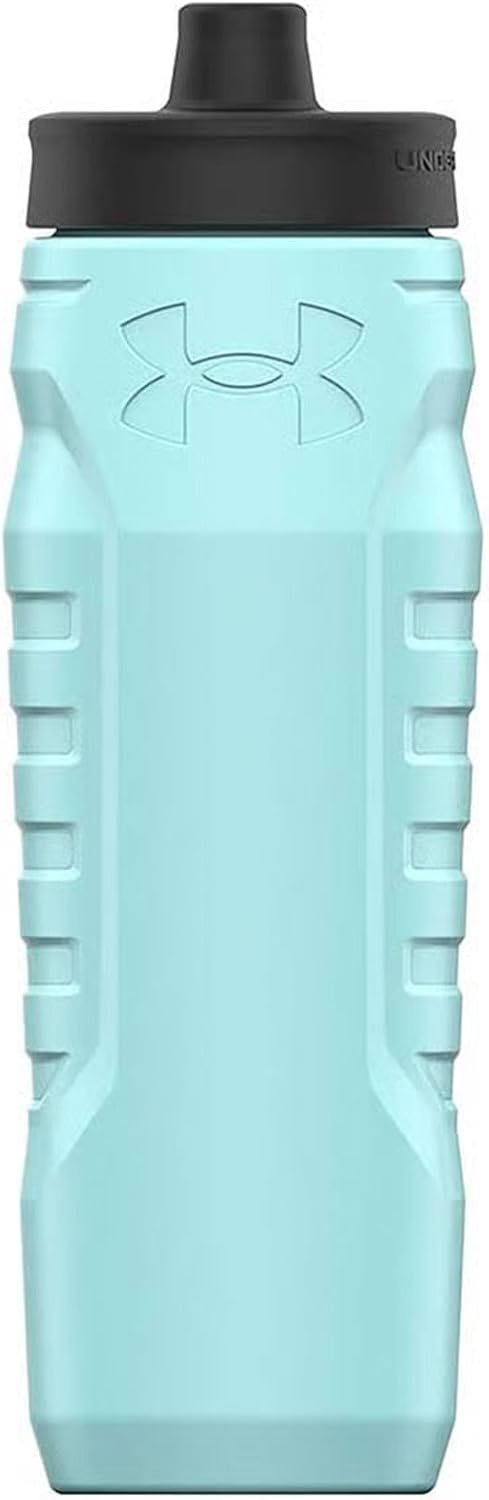 Under Armour Squeeze Water Bottles, 32 oz Water Bottles, Sideline Sports Water Bottle with Quick-Shot Lid, Quick & Easy Hydration, Gym Water Bottles, Squeeze Bottle, 1 32oz Bottle