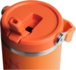 Stanley IceFlow Flip Straw Tumbler with Handle 30 oz | Twist On Lid and Flip Up Straw | Leak Resistant Water Bottle | Insulated Stainless Steel |BPA-Free | Rose Quartz