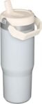 Stanley IceFlow Flip Straw Tumbler with Handle 30 oz | Twist On Lid and Flip Up Straw | Leak Resistant Water Bottle | Insulated Stainless Steel |BPA-Free | Rose Quartz