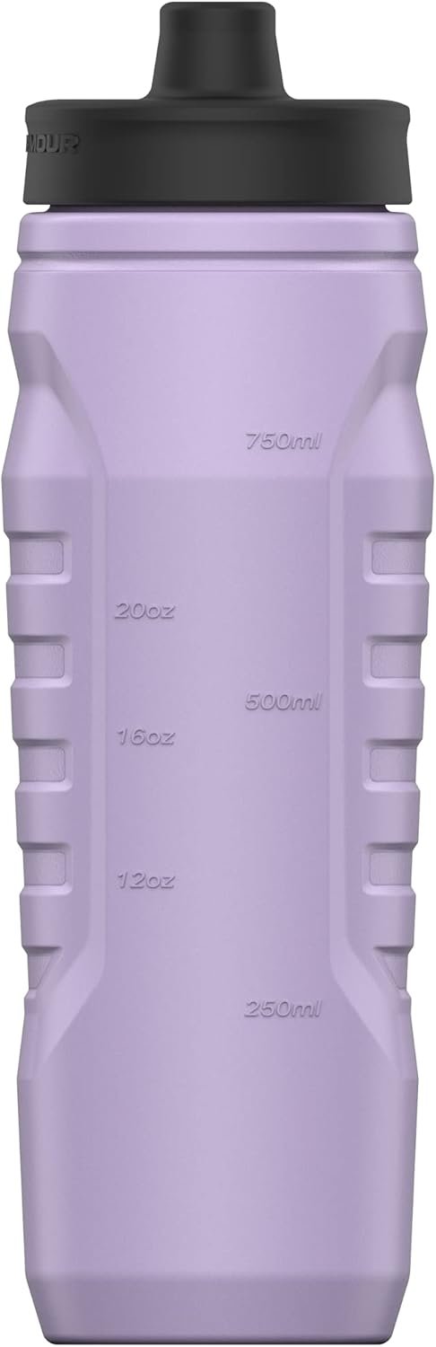Under Armour Squeeze Water Bottles, 32 oz Water Bottles, Sideline Sports Water Bottle with Quick-Shot Lid, Quick & Easy Hydration, Gym Water Bottles, Squeeze Bottle, 1 32oz Bottle