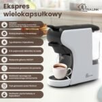 Ekspres wielokapsułkowy Extralink Home, 6 systemów kapsułek, czarno-biały