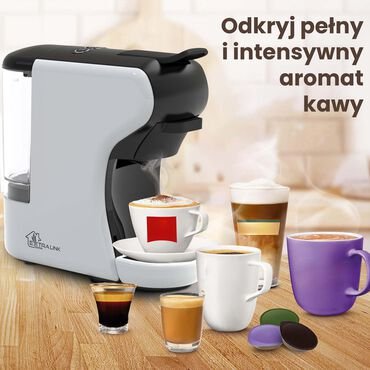Ekspres wielokapsułkowy Extralink Home, 6 systemów kapsułek, czarno-biały