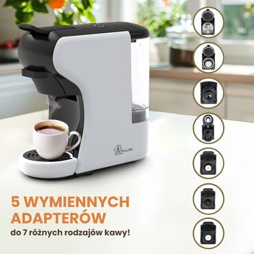 Ekspres wielokapsułkowy Extralink Home, 6 systemów kapsułek, czarno-biały