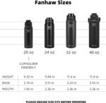 Fanhaw 20 Oz Insulated Stainless Steel Vacuum Water Bottle with Anti-Dust Pop-Open Lid - For Kids, Women, Men | Leak & Sweat Proof (Green Blue)