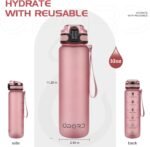 Opard 30oz/32oz Sports Water Bottle with Leak Proof Flip Top Lid BPA Free Tritan Reusable Plastic for Gym and Outdoor, Travel Water Bottle with Straw