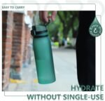 Opard 30oz/32oz Sports Water Bottle with Leak Proof Flip Top Lid BPA Free Tritan Reusable Plastic for Gym and Outdoor, Travel Water Bottle with Straw