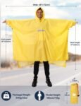 ANYOO Hooded Rain Poncho for Adults Waterproof Lightweight Rain Coat for Men Women Reusable Rain Jacket for Emergency Outdoor