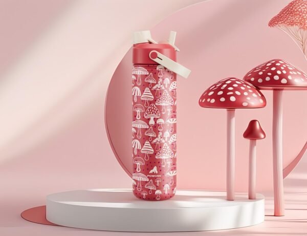 POWCAN 26 oz Insulated Water Bottle with 2-in-1 Straw and Spout Lid, Keep Cold 24H, Leak-Proof, Fits in Car Cup Holder, Stainless Steel Water Bottle for Sports, Travel, and School (Cotton Candy)