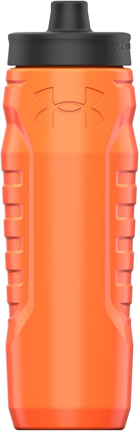 Under Armour Squeeze Water Bottles, 32 oz Water Bottles, Sideline Sports Water Bottle with Quick-Shot Lid, Quick & Easy Hydration, Gym Water Bottles, Squeeze Bottle, 1 32oz Bottle