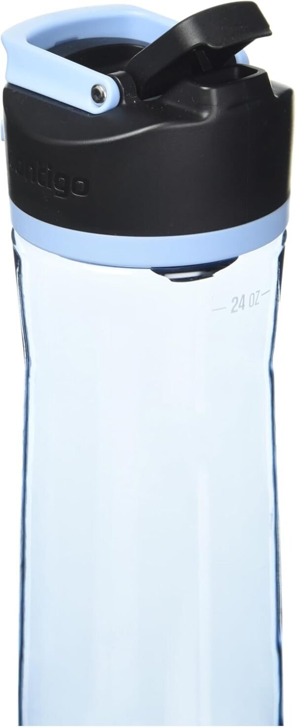 Contigo AUTOSEAL Cortland 24oz Water Bottle BPA-Free Plastic Spill Leak-Proof Lid and Carry Handle Dishwasher Safe Spirulina