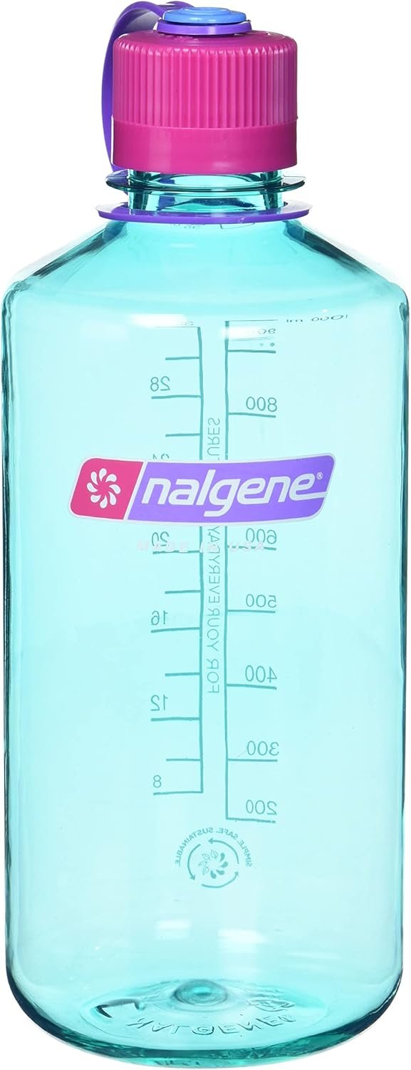Nalgene Leak Proof Tritan BPA-Free Water Bottle - 32 oz Narrow Mouth - Made in the USA for Outdoor Use & Daily Hydration (Amethyst)