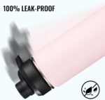 Fijinhom 24 oz Insulated Water Bottle with Handle, 304 Stainless Steel Water Bottles with Wide Mouth, Double Wall Vacuum Sports Water Bottle, BPA Free, Keep Cold and Hot, Black