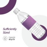 Copco Hydra Water Bottle with Spill-Resistant Lid, 16.9 oz - Reusable Tritan Non-Slip Sleeve, Twist-Open Body - BPA-Free, Leak-Proof, Durable & Portable for Gym, Office, School (Gray)