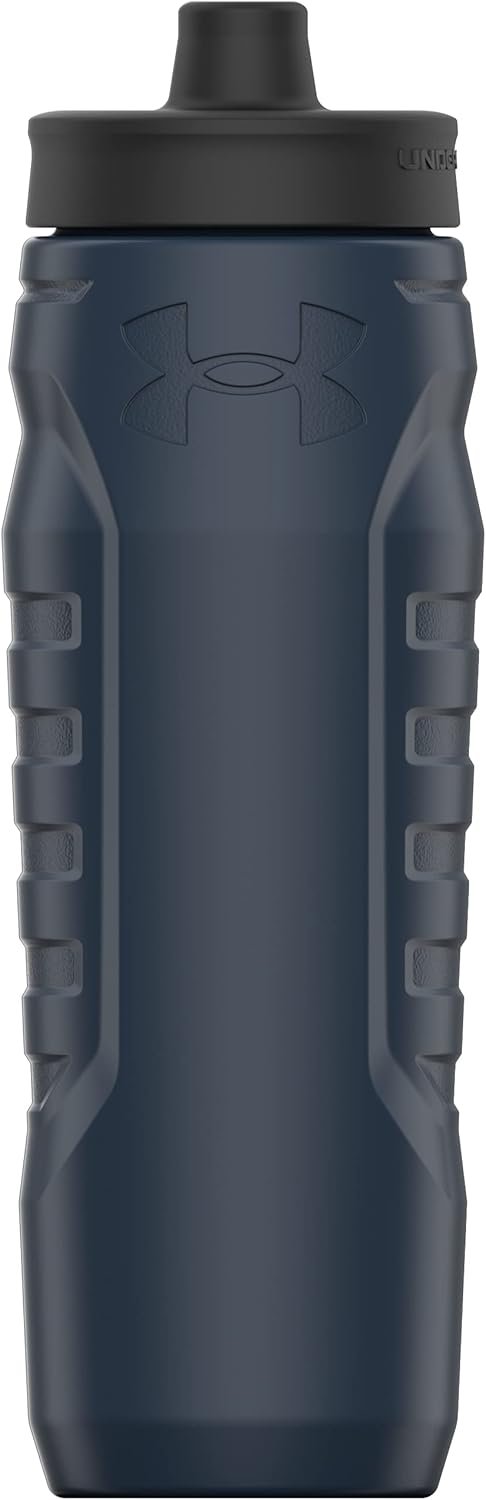 Under Armour Squeeze Water Bottles, 32 oz Water Bottles, Sideline Sports Water Bottle with Quick-Shot Lid, Quick & Easy Hydration, Gym Water Bottles, Squeeze Bottle, 1 32oz Bottle