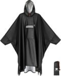 ANYOO Hooded Rain Poncho for Adults Waterproof Lightweight Rain Coat for Men Women Reusable Rain Jacket for Emergency Outdoor