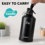 Swigina [2-IN-1 LID] Insulated Water Bottle with Silicone Boot (36hrs Cold/18hrs Hot) - DIY Stickers, Leakproof, BPA Free, 24 oz
