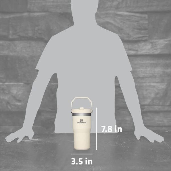 Stanley IceFlow Flip Straw Tumbler with Handle 30 oz | Twist On Lid and Flip Up Straw | Leak Resistant Water Bottle | Insulated Stainless Steel |BPA-Free | Rose Quartz