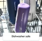 ThermoFlask Bottle with Spout Lid - Stainless Steel Water Bottles with Double-Wall Insulation & BPA-Free Spout Lids - Leak-Proof Reusable Bottles & Lids - 24 oz, Mayan Blue/Black (2 Pack)