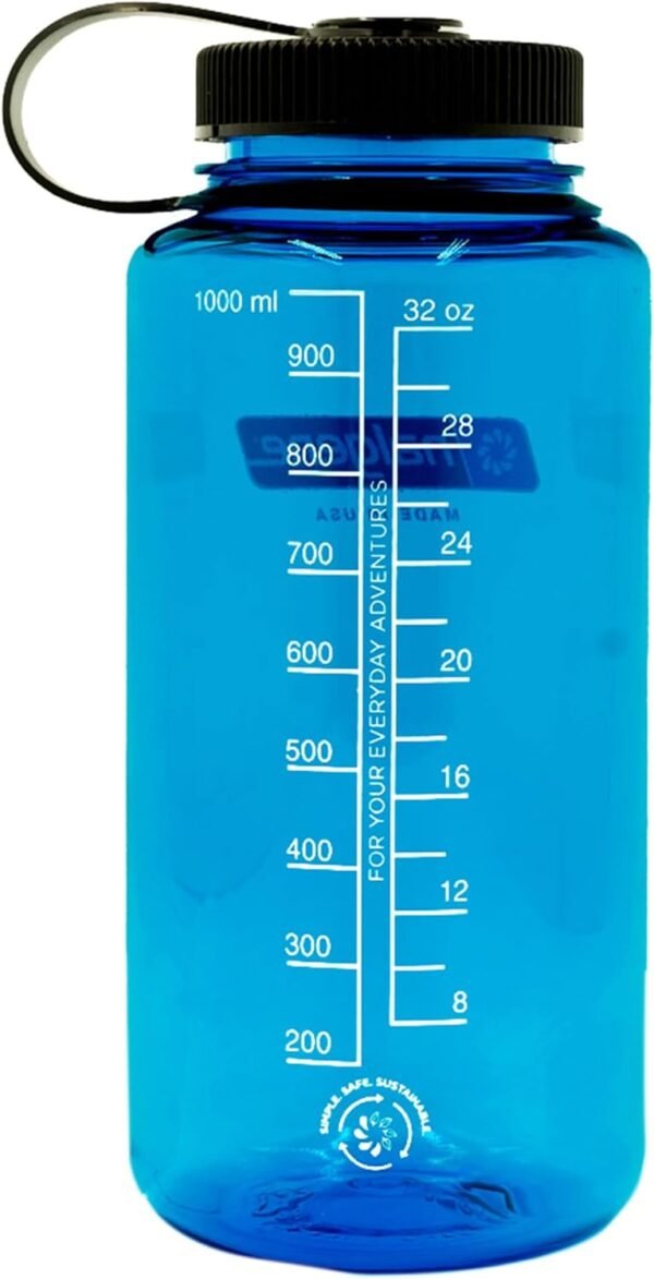 Nalgene Sustain Tritan BPA-Free Water Bottle Made with Material Derived From 50% Plastic Waste (using ISCC certified mass balance), 32 OZ, Wide Mouth