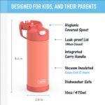 THERMOS FUNTAINER 16 Ounce Stainless Steel Vacuum Insulated Bottle with Wide Spout Lid, Galaxy Teal