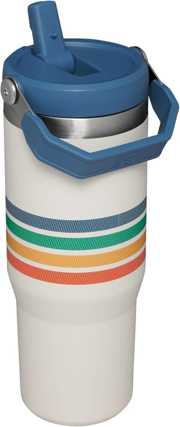 Stanley IceFlow Flip Straw Tumbler with Handle 30 oz | Twist On Lid and Flip Up Straw | Leak Resistant Water Bottle | Insulated Stainless Steel |BPA-Free | Rose Quartz