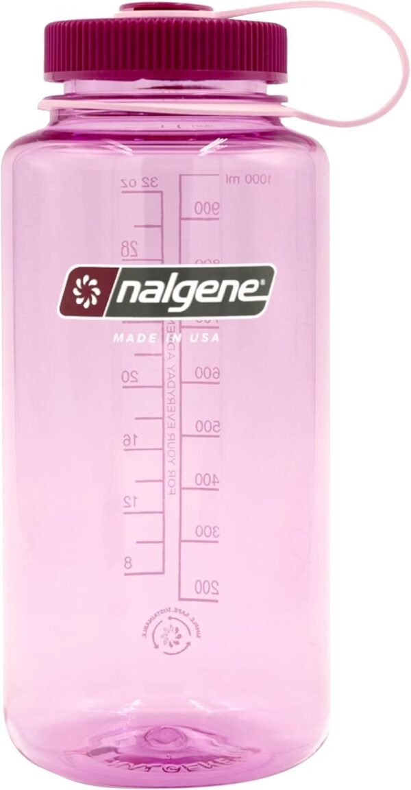 Nalgene Sustain Tritan BPA-Free Water Bottle Made with Material Derived From 50% Plastic Waste (using ISCC certified mass balance), 32 OZ, Wide Mouth