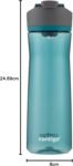 Contigo AUTOSEAL Cortland 24oz Water Bottle BPA-Free Plastic Spill Leak-Proof Lid and Carry Handle Dishwasher Safe Spirulina