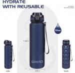 Opard 30oz/32oz Sports Water Bottle with Leak Proof Flip Top Lid BPA Free Tritan Reusable Plastic for Gym and Outdoor, Travel Water Bottle with Straw
