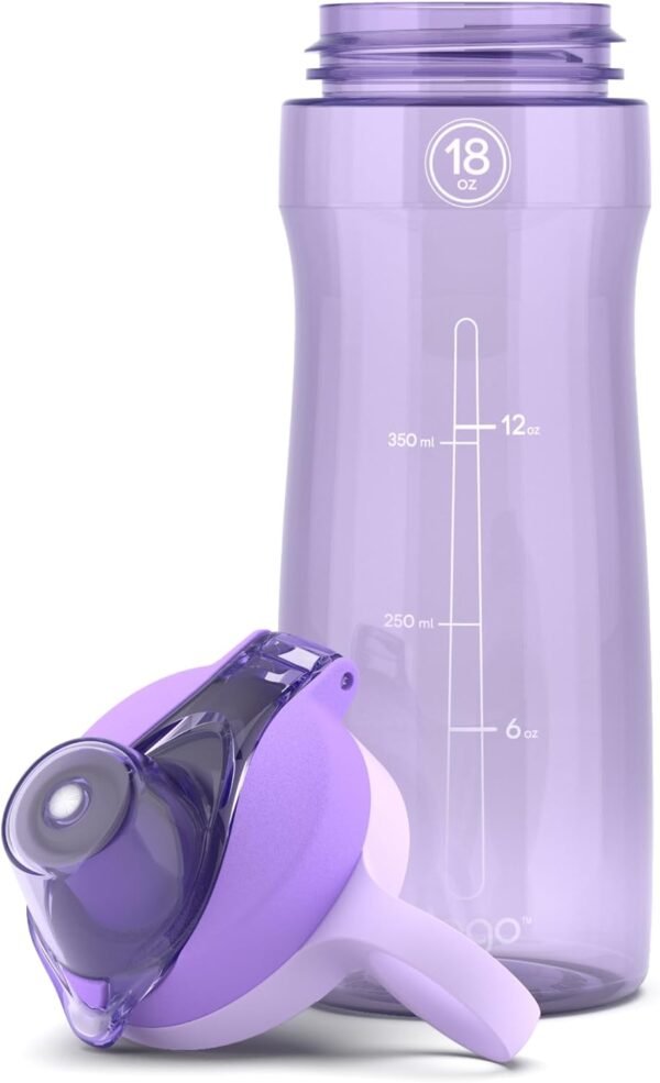 Pogo Plastic Water Bottle with Chug Lid and Carry Handle, Reusable, BPA Free, Dishwasher Safe, Perfect for Travel, School, Outdoors, and Gym | 18oz, 32oz, 40oz, 64oz