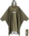 ANYOO Hooded Rain Poncho for Adults Waterproof Lightweight Rain Coat for Men Women Reusable Rain Jacket for Emergency Outdoor