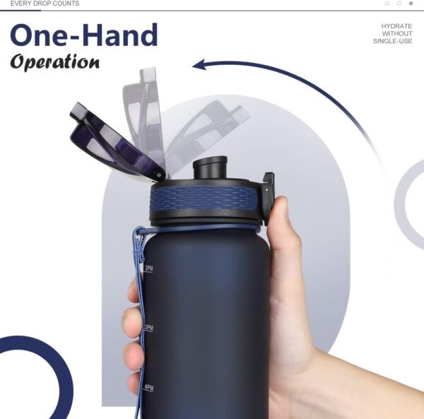 Opard 30oz/32oz Sports Water Bottle with Leak Proof Flip Top Lid BPA Free Tritan Reusable Plastic for Gym and Outdoor, Travel Water Bottle with Straw