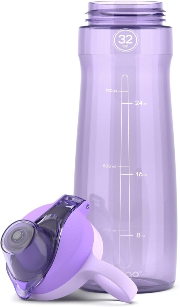 Pogo Plastic Water Bottle with Chug Lid and Carry Handle, Reusable, BPA Free, Dishwasher Safe, Perfect for Travel, School, Outdoors, and Gym | 18oz, 32oz, 40oz, 64oz