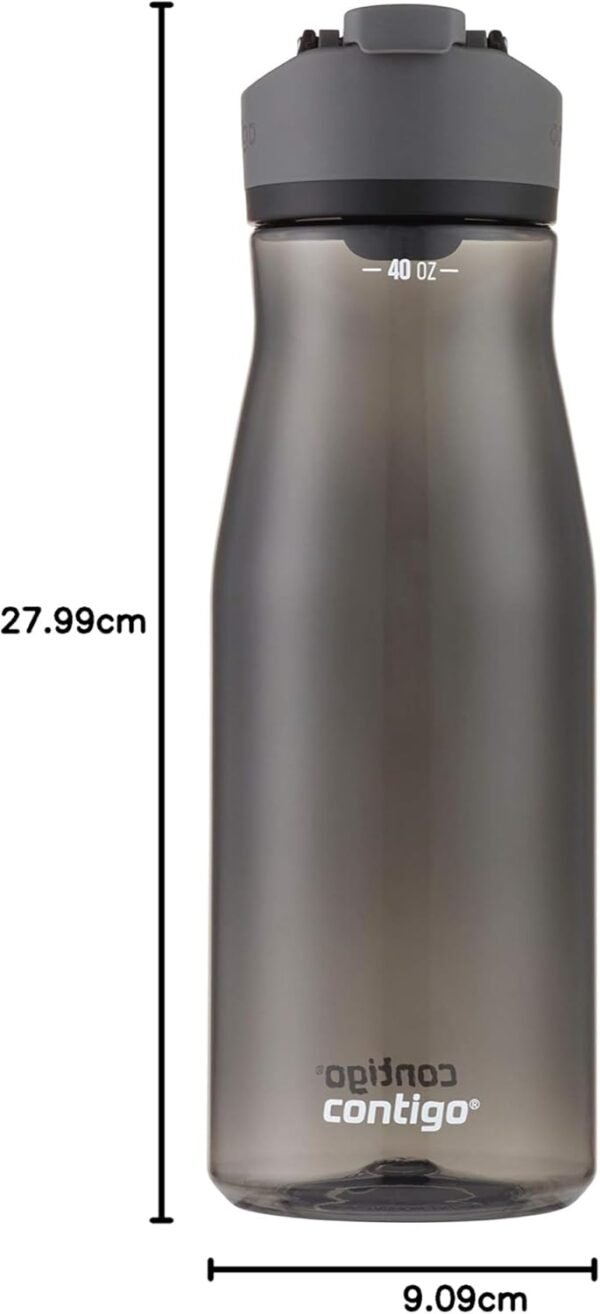 Contigo AUTOSEAL Cortland 24oz Water Bottle BPA-Free Plastic Spill Leak-Proof Lid and Carry Handle Dishwasher Safe Spirulina