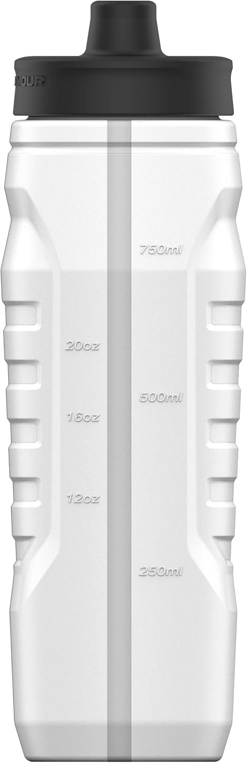 Under Armour Squeeze Water Bottles, 32 oz Water Bottles, Sideline Sports Water Bottle with Quick-Shot Lid, Quick & Easy Hydration, Gym Water Bottles, Squeeze Bottle, 1 32oz Bottle