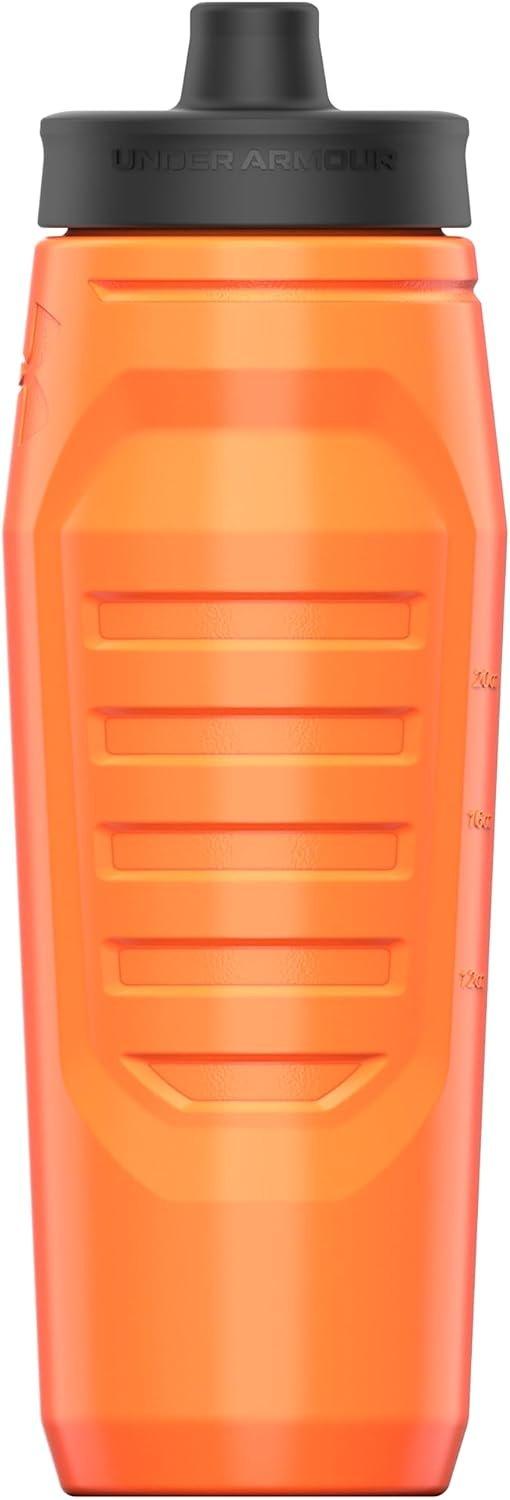 Under Armour Squeeze Water Bottles, 32 oz Water Bottles, Sideline Sports Water Bottle with Quick-Shot Lid, Quick & Easy Hydration, Gym Water Bottles, Squeeze Bottle, 1 32oz Bottle