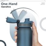 Opard 30oz/32oz Sports Water Bottle with Leak Proof Flip Top Lid BPA Free Tritan Reusable Plastic for Gym and Outdoor, Travel Water Bottle with Straw