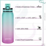 Opard 30oz/32oz Sports Water Bottle with Leak Proof Flip Top Lid BPA Free Tritan Reusable Plastic for Gym and Outdoor, Travel Water Bottle with Straw