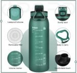 Opard 30oz/32oz Sports Water Bottle with Leak Proof Flip Top Lid BPA Free Tritan Reusable Plastic for Gym and Outdoor, Travel Water Bottle with Straw
